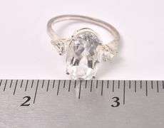 Large White Quartz Ring In Sterling Silver