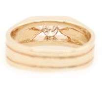 Gents 0.30ct Round Diamond Solitaire Ring in 14K
