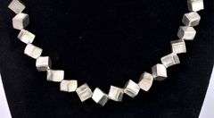 Box Chain Link Necklace In Sterling Silver