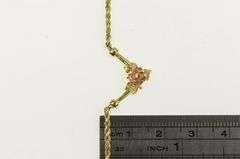 14K Yellow Gold 1.7mm Rope Link Classic Woven Chain Necklace