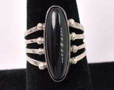 Black Onyx Ring In Sterling Silver