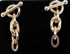 Twisted Cable Chain 14k Gold Handmade Italian Earrings