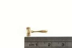 14K Yellow Gold Gavel Justice Symbol Judge Lawyer Lapel Pin/Brooch