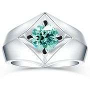 Men's Sparkling 2.25 Ct Fire Moissanite Ring