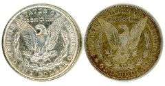 2 Different Morgan Silver Dollars: 1882 & 1890-O