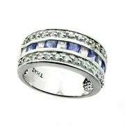 Sterling Silver Tanzanite CZ Ring