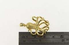 14K Yellow Gold Octopus Ocean Animal Marine Life Motif Charm/Pendant