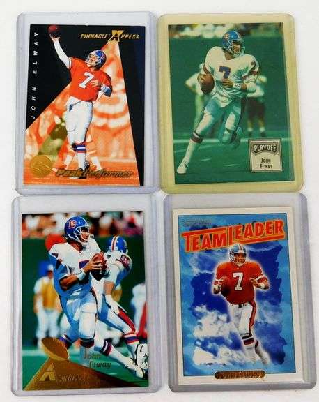 4 John Elway Football Cards