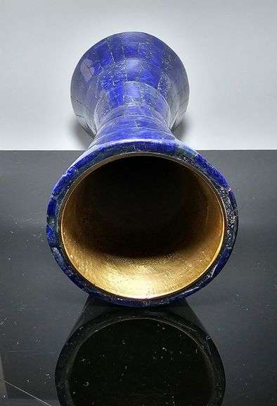 Amazing Large 4535 Ctw Natural Blue Lapis Lazuli Vase