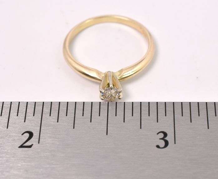 Angelic Solitaire Diamond Ring In 14K Yellow Gold