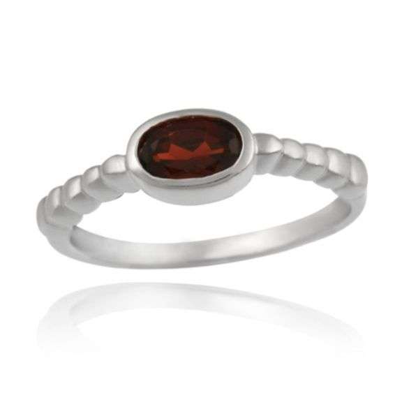 Garnet Solitaire Ring