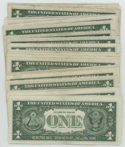 Nice lot of 40 crisp AU mixed 1935 & 1957 $1 Silver Certificates