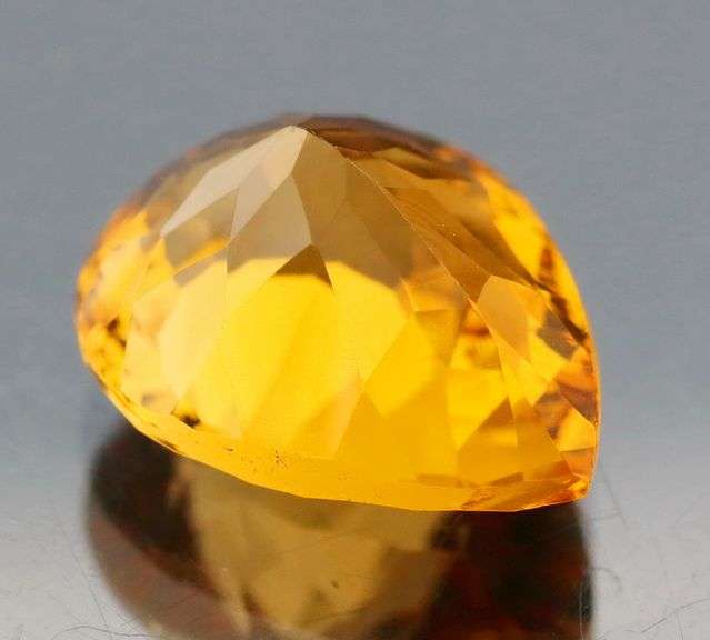 Simply divine 8.68ct concave cut high fire golden Citrine