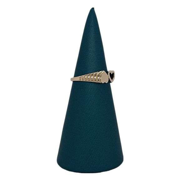 14K Gold Two Hearts Love Ring