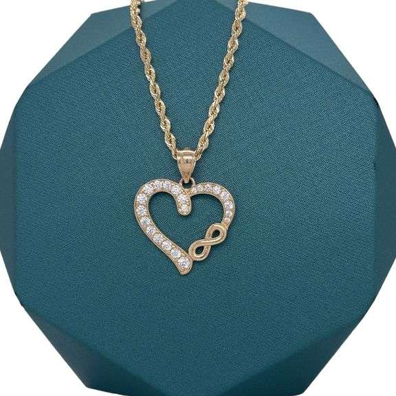 14K GOLD HEART-INFINITY LOVE CHARM