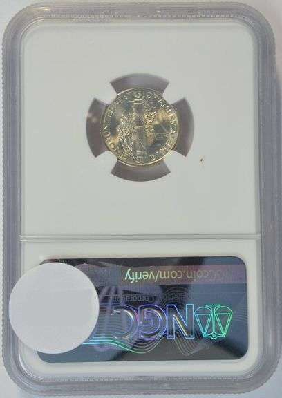 Gorgeous NGC MS67 FB graded 1944-D Mercury Dime