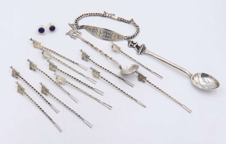 Group Lot of Vintage 925 Sterling Silver Miscellaneous
