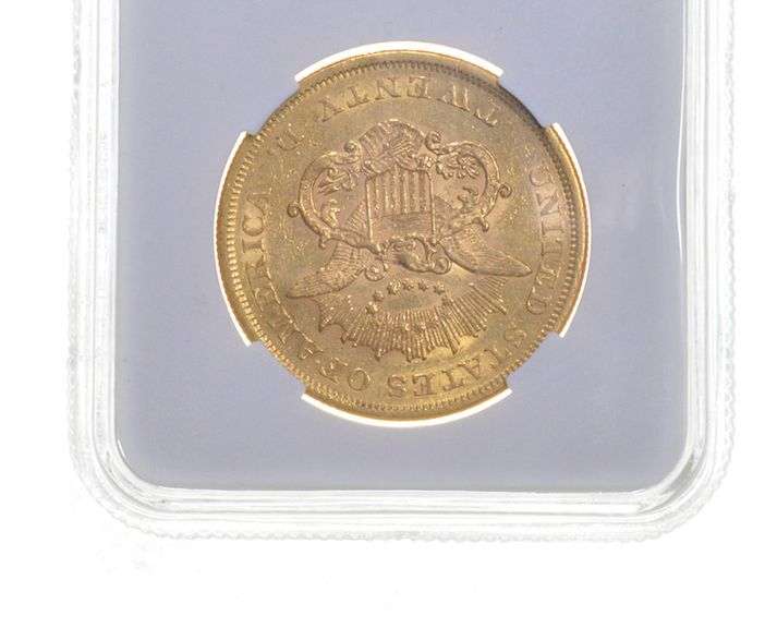 MS60 1861 $20 Liberty Head Gold Double Eagle - Graded PGA
