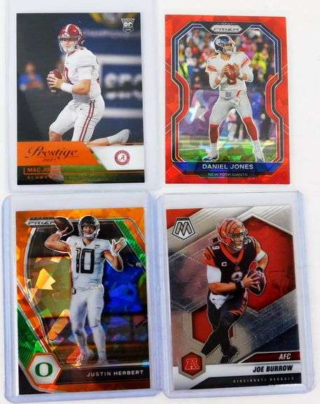 4 NFL Quarterback Greats Football Cards