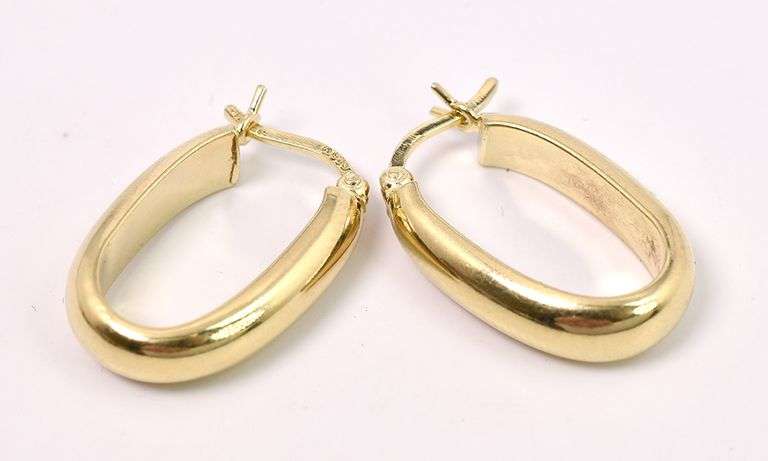 Vermeil Hoop Earrings In Sterling Silver