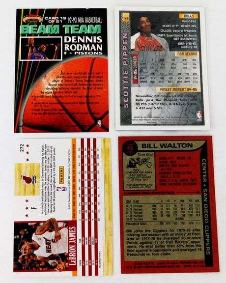 4 Basketball Cards, All Greats