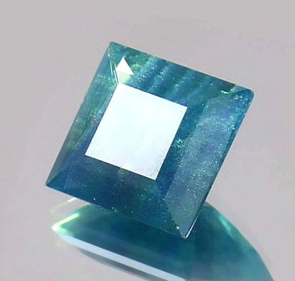 BEAUTIFUL BLUE/GREEN/TEAL PARTI SAPPHIRE EMERALD CUT LOOSE GEMSTONE