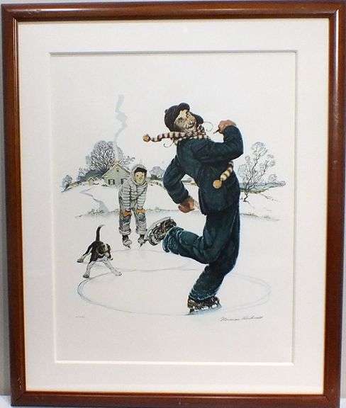 Extremely rare and collectable hand signed Norman Rockwell