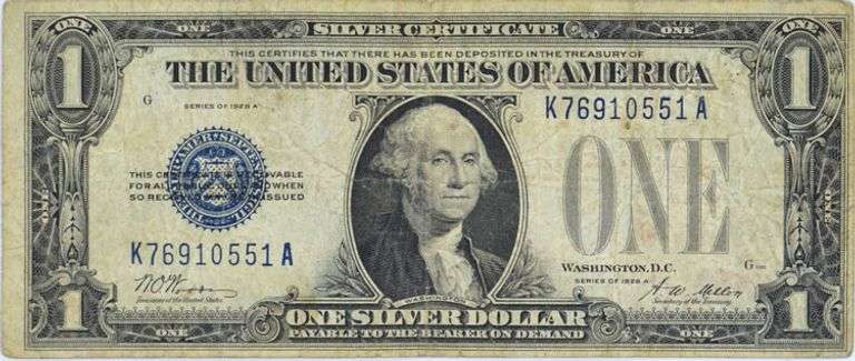 Series 1928 A Funnyback Silver Certificate