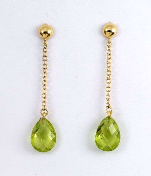 Two Differing Styles of Peridot Earrings