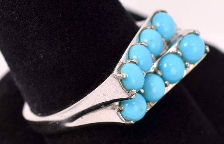 Turquoise Gem Ring In Sterling Silver