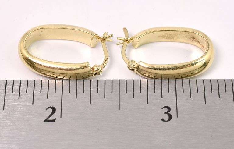 Vermeil Hoop Earrings In Sterling Silver
