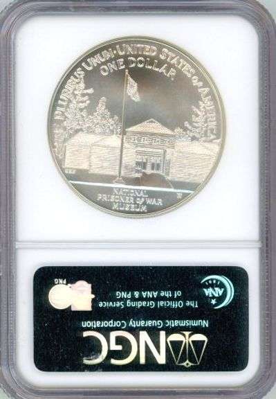 1994-W POW Museum Commemorative BU Silver Dollar in NGC MS70