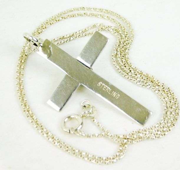 Sterling Turquoise Cross & Chain