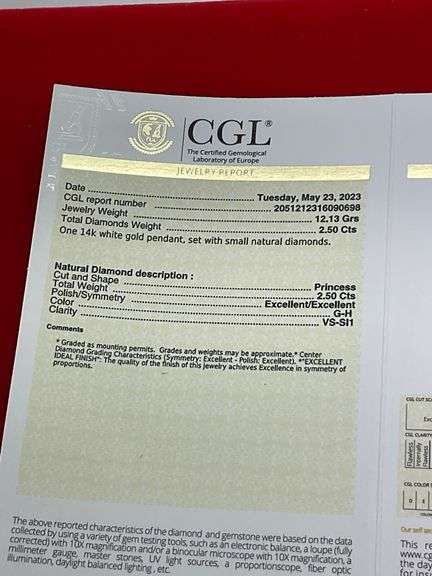 CERTIFIED BRAND NEW 14K WHITE GOLD AND DIAMOND PENDANT