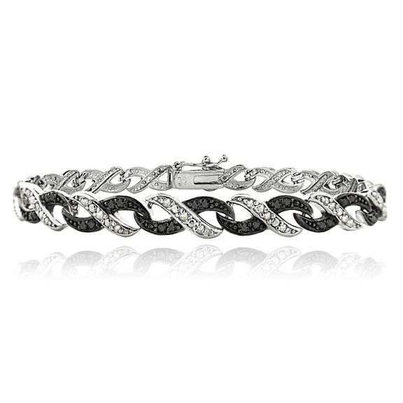 Black & White Diamond Infinity Bracelet