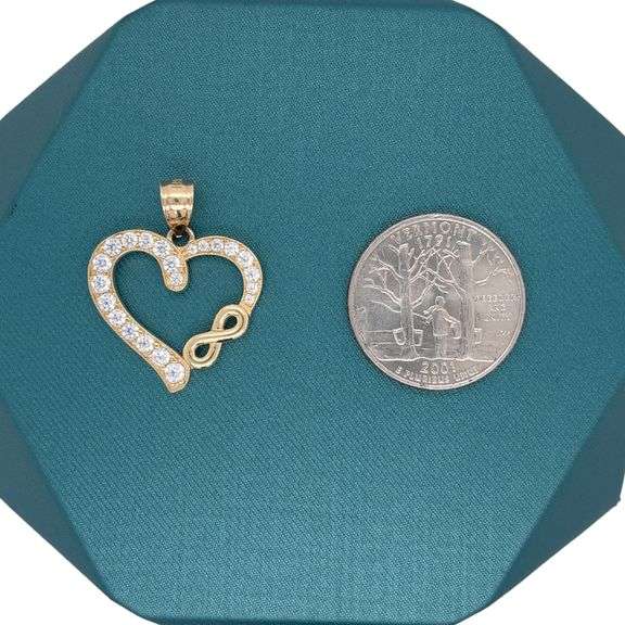 14K GOLD HEART-INFINITY LOVE CHARM