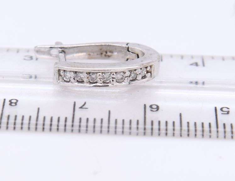 Brilliant White Gold Diamond Hoop Earrings