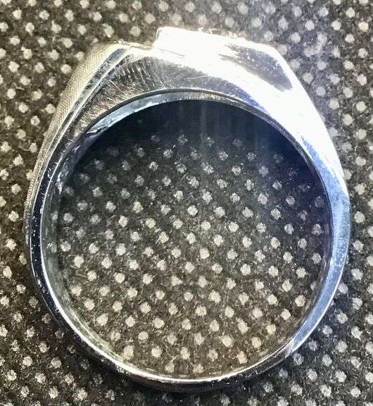 RETRO 14K WHITE GOLD WRAP DIAMOND MEN’S RING