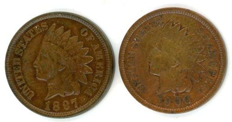 Nicer 1897 & 1906 Indian Head Cents