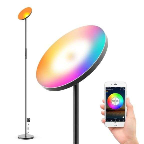 24W Smart Wifi 2000LM Floor Lamp Dimmable