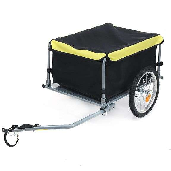 2-Wheels Trailer Heavy Duty Steel Storage Carrier Bike