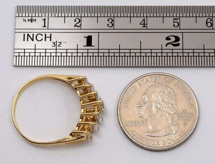 Flashy Marquise Diamond Pyramid Ring