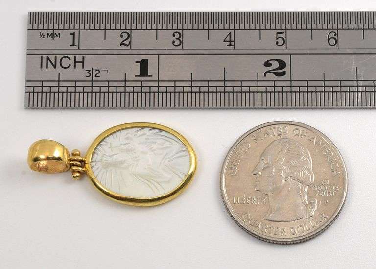 Unusual 18k Madonna & Child Cameo