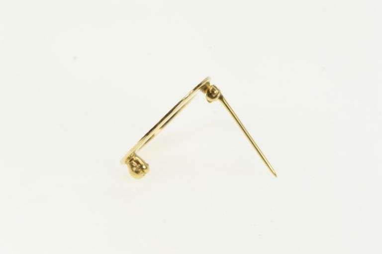 14K Yellow Gold Ornate Circle Round Vintage Classic Pin/Brooch