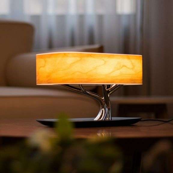 Wooden Gift Bedside Lamp with Speaker
