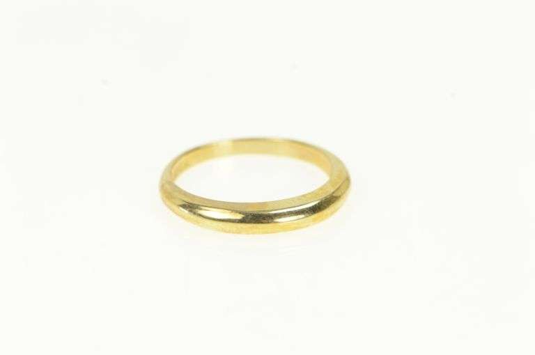 14K Yellow Gold 3.0mm Classic Simple Rounded Wedding Band Ring