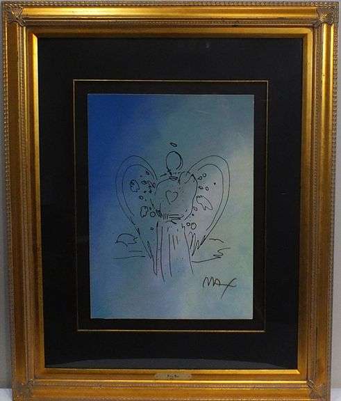 Peter Max, Original painting, mixed media on paper.