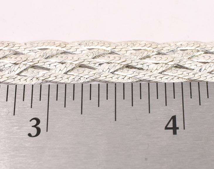 Braided Herring-Bone Chain Link Bracelet In Sterling Silver