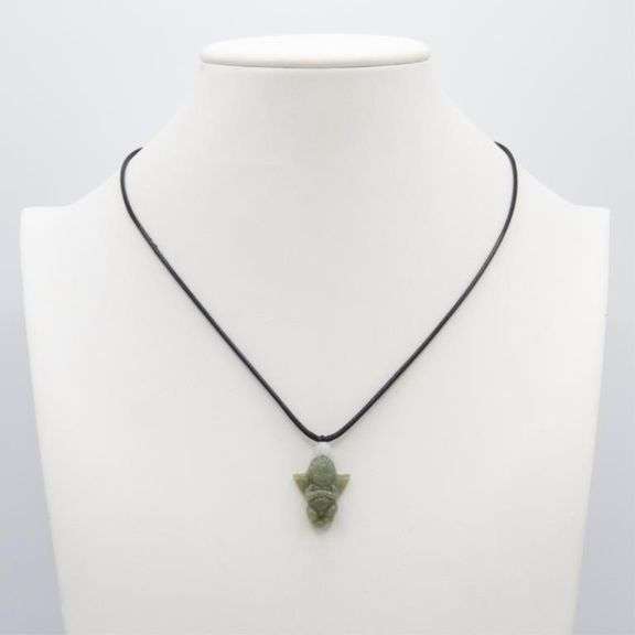 Natural 24.5 Ct Hand Carved Jadeite Angel Pendant
