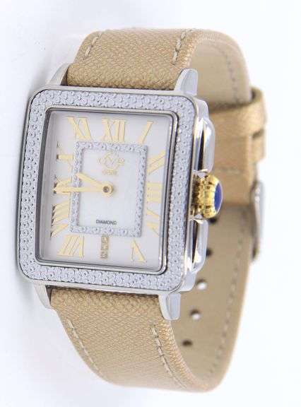Gevril GV2 Padova Swiss Diamond 28.5mm Quartz Qatch Watch